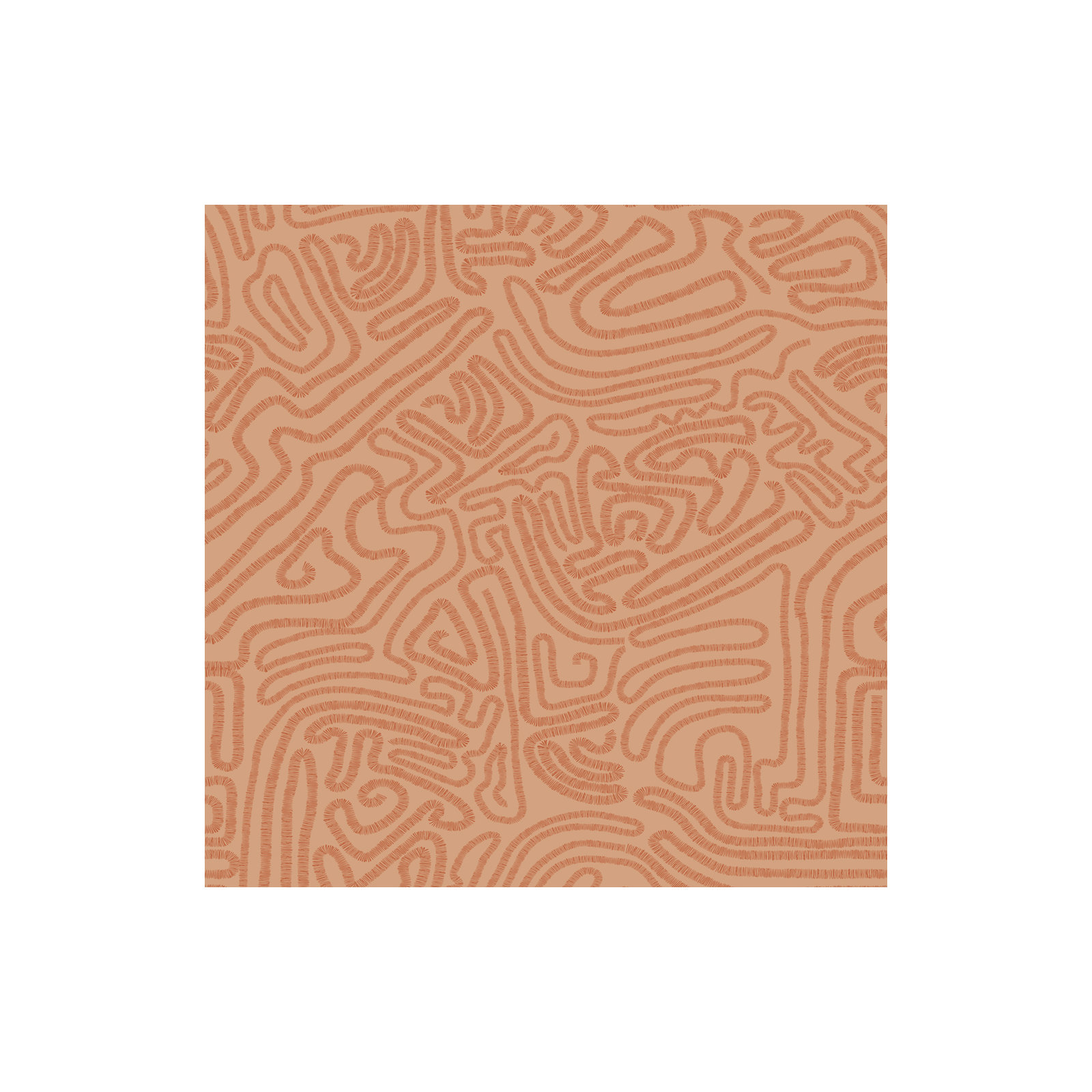 Sketch Peel and Stick Wallpaper, Orange