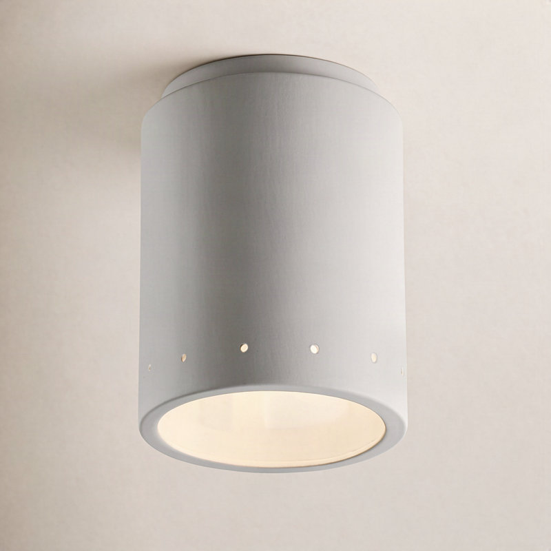 Dieterich Radiance - Cylinder w/ Perfs Flush-Mount, LED (Integrated), Bisque