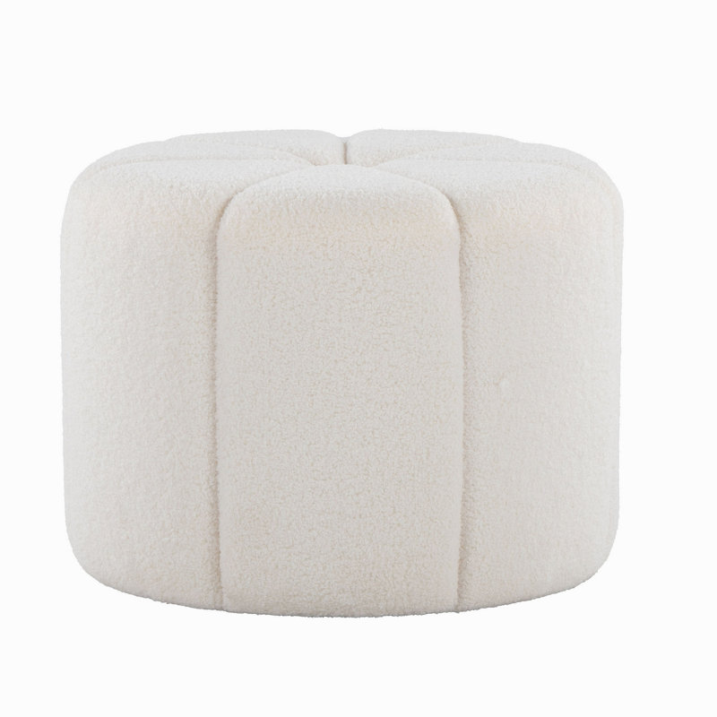Repose-pieds en tissu blanc