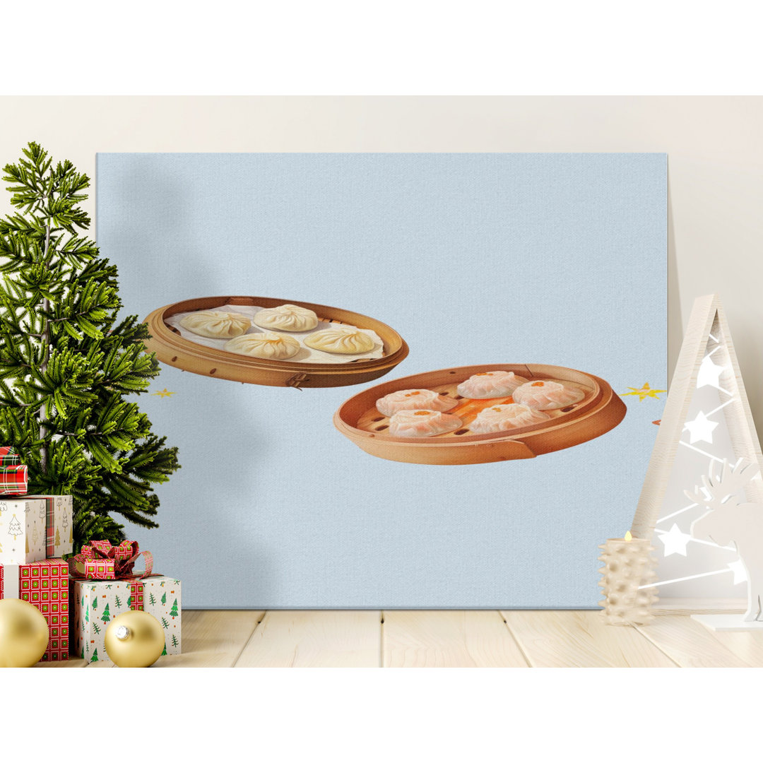 Whimsical Dumpling Steamer Canvas Print