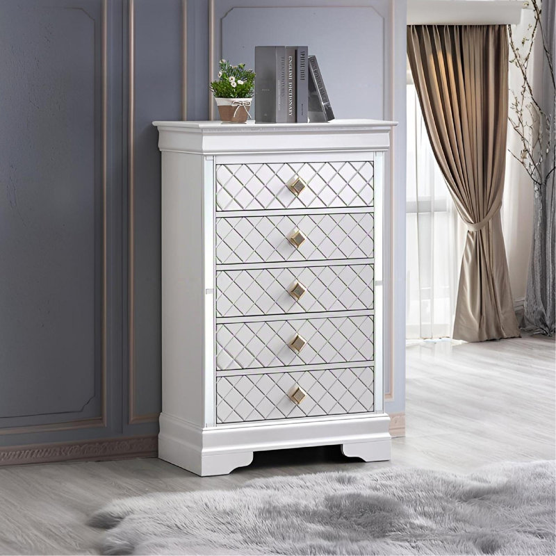 Commode Verona, blanc perle