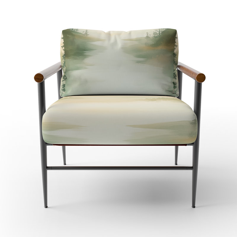 Chaise d'appoint Pop Art - Microphone Pop Star Moment I, Bras ronds bruns