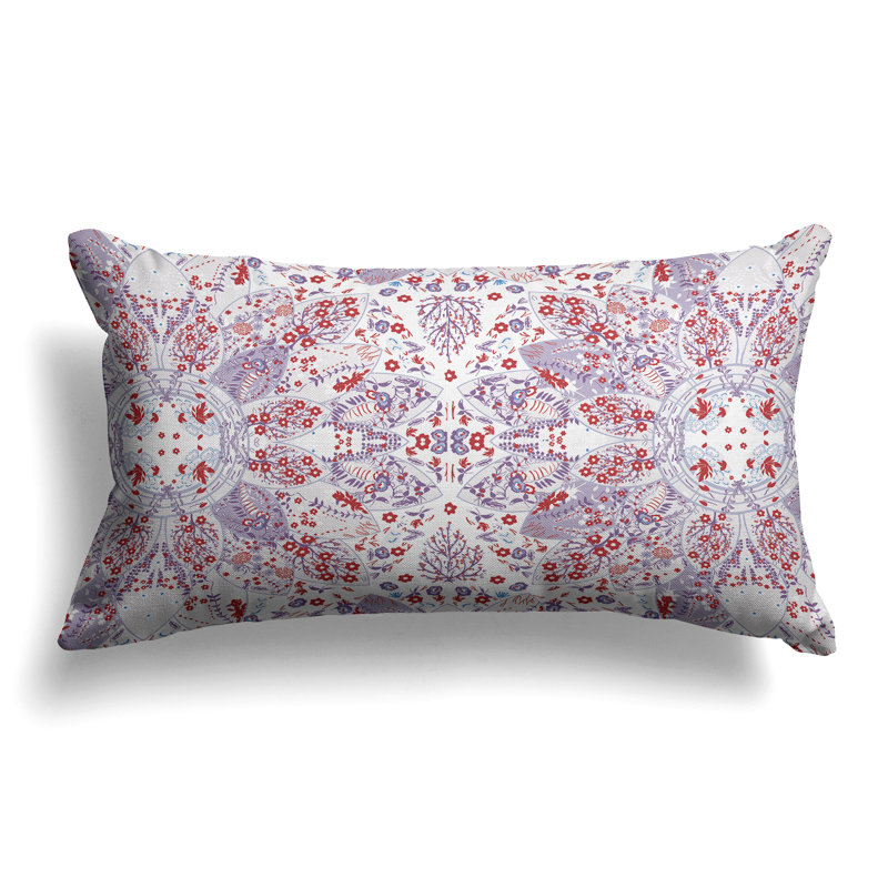 Coussin Floral Floral Viceroy, Rouge / Mauve