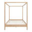 Lit plateforme à baldaquin en bois à baldaquin, aucun sommier nécessaire-975512601