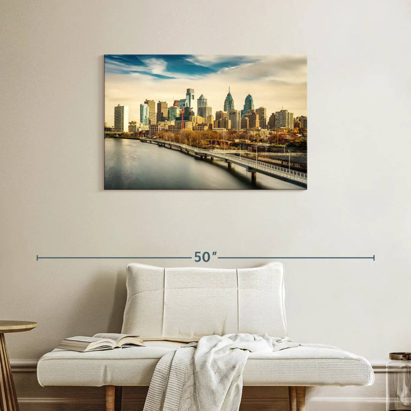 Vue de Philadelphie, H 24 po x l 36 po
