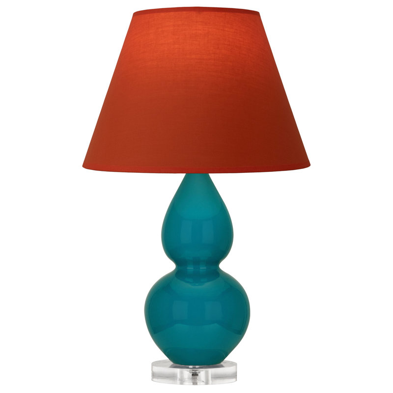 Petite lampe d'appoint à double gourde, Paon, Tanger / taupe
