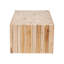 Table basse en teck naturel bohémien avec bûches en bois recyclées uniques