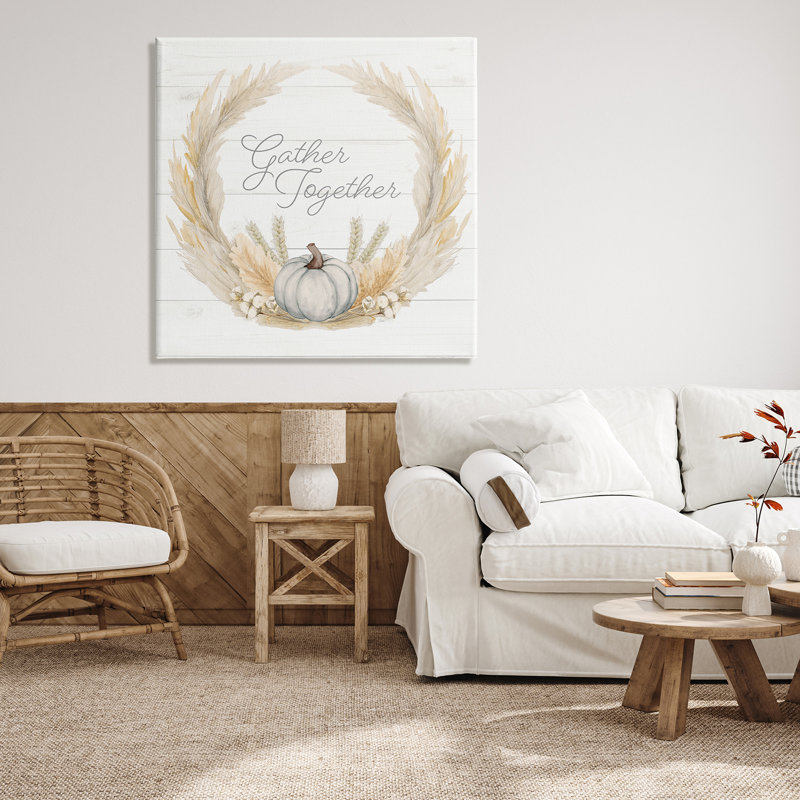 Gather Together Family Sentiment, Toile tendue, H 36 po x l 36 po x P 1,5 po