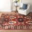 Adrien Oriental Handmade Tufted Wool Red/Beige/Blue Area Rug-1782419972
