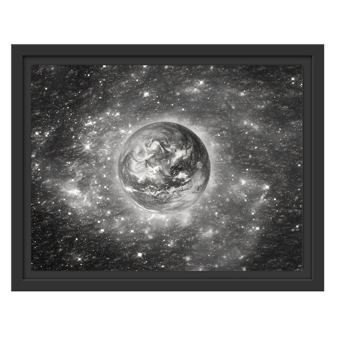 Gerahmtes Wandbild Planet ErdeWeltraum Kunst