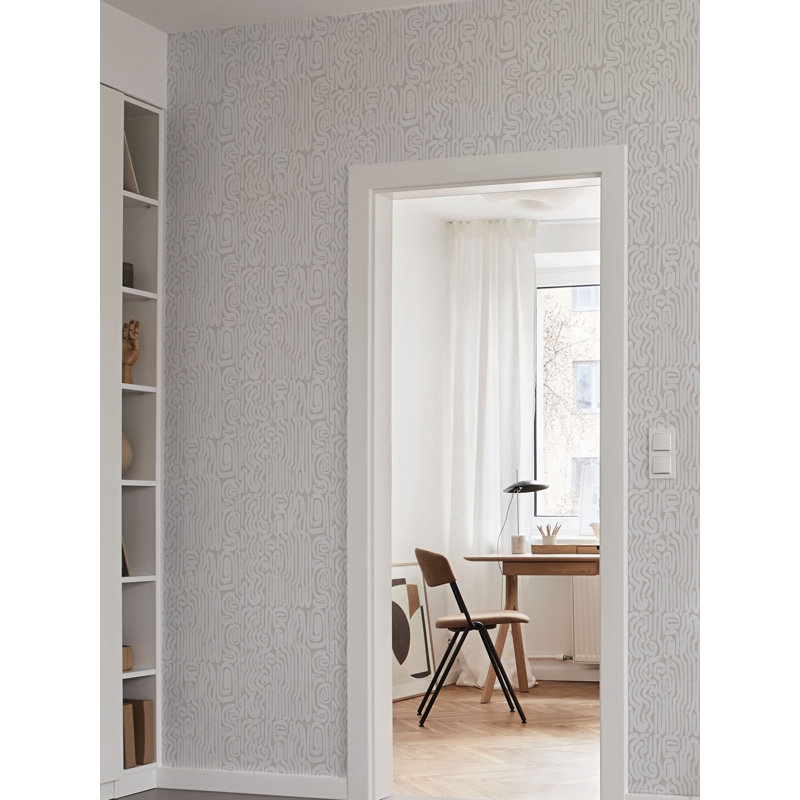 Bantu Abstract Paper/Non-Woven Wallpaper Roll by Jannelli & Volpi, Tusk