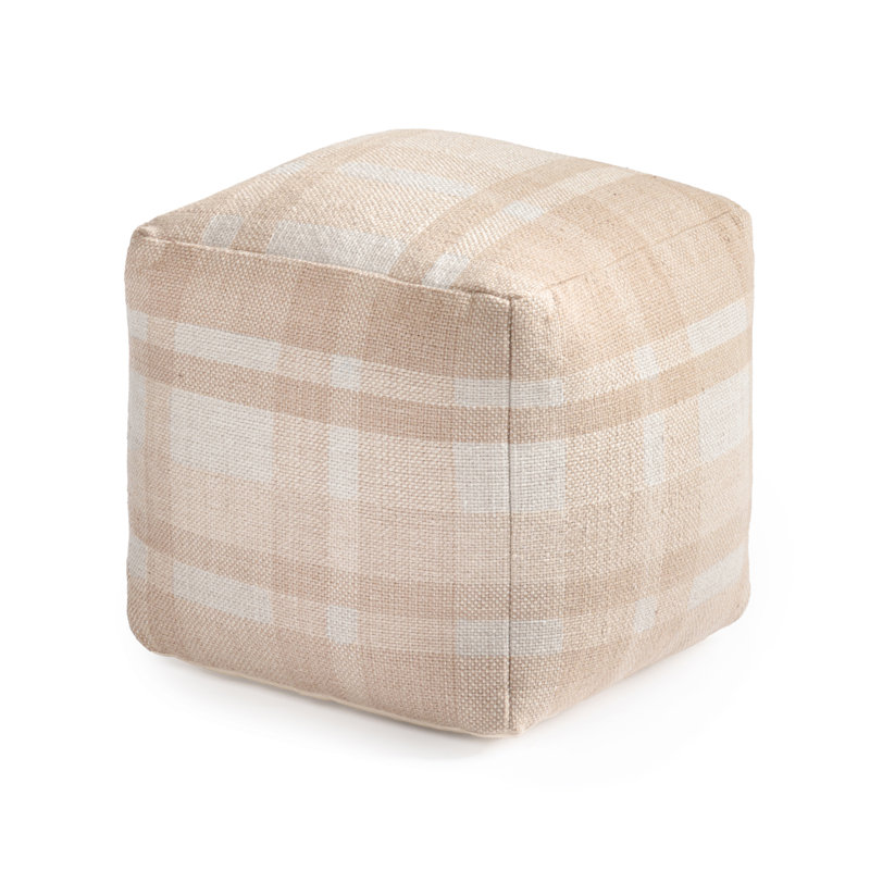 Repose-pieds rembourré brun clair 18 pi Guinda, Light Brown Checkered