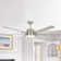 65" Crewe 6 - Blade Standard Ceiling Fan with Remote Control and LED Light