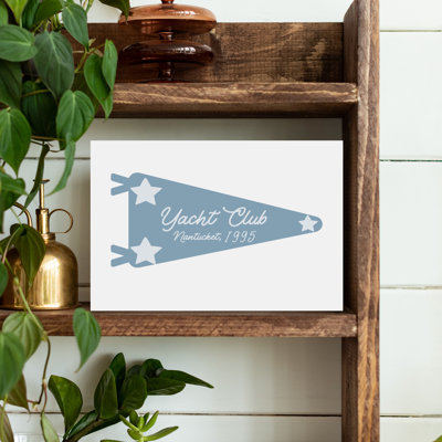 «Nantucket Yacht Pennant», art mural rétro rétro