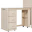 Lit mezzanine en bois avec bureau, tiroirs, armoires-351489674
