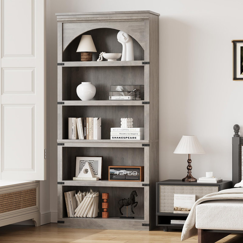 174.5cm H x 80cm W Standard Bookcase, Grey