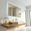 Aamorah Miroir de Salle de Bain DEL 48 po x 29,5 po avec Miroir Grossissant 3X Intégré - Miroir Intelligent Anti-Buée sans Cadre avec Contrôle de Gradation, Éclairage DEL Économe en Énergie et Design Double Miroir-988357604