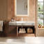 Meuble-lavabo mural 48 po avec comptoir en pierre frittée et lavabo en céramique, armoire de rangement avec 1 tiroir et porte à fermeture en douceur-522743884-522743873-513372809