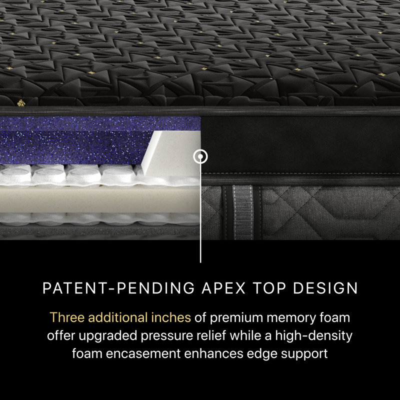 Black Series Four Apex Top Plush 16" Hybrid Mattress, Full / Double