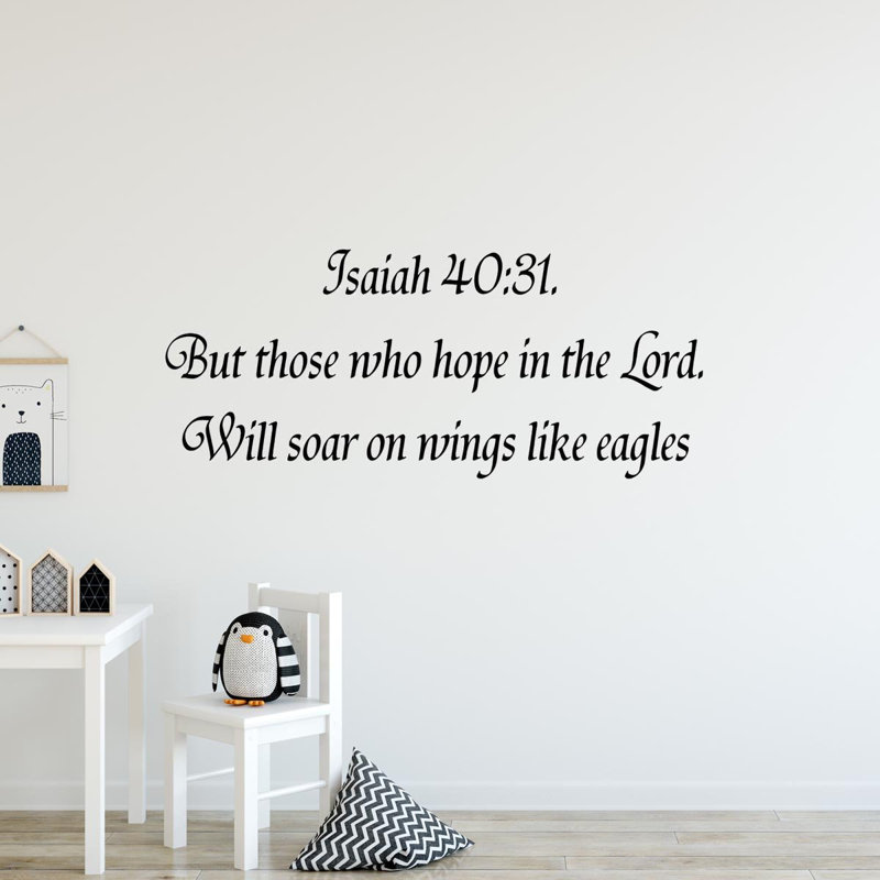 Isaiah 40 31 mais ceux qui espèrent le mur de la lord biblique, 20 x 44
