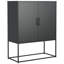 Buffet robuste en métal avec 2 tablettes