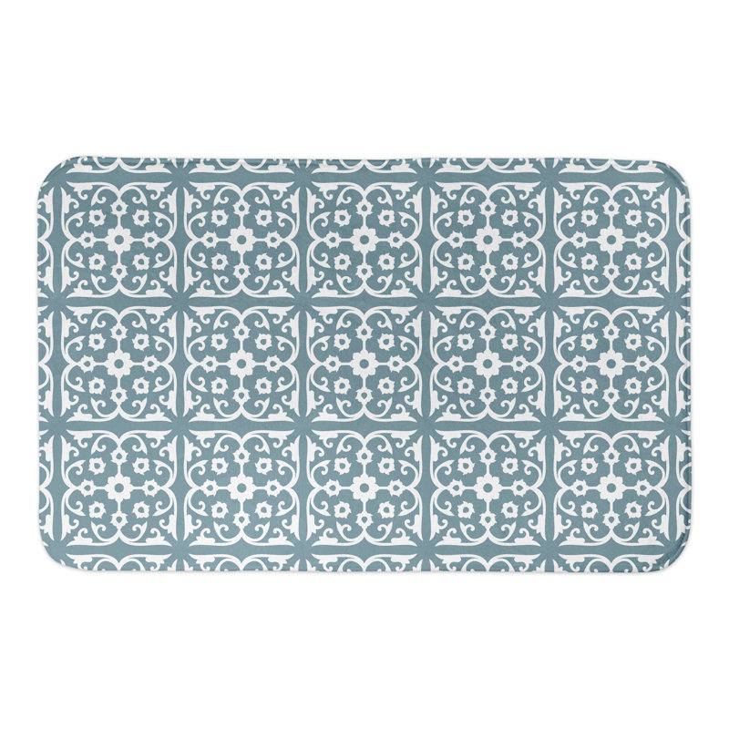 Tapis pour salle de bain Kenosha, Bleu