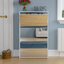 3 Drawer Mirrored Flip Down Shoe Storage Cabinet Free Standing Cabinet For Hallway-2029706711