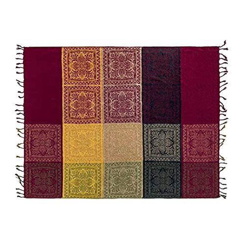 Evelyn Sofa Slipcover, 150cm H x 200cm W, Red/Yellow/Blue