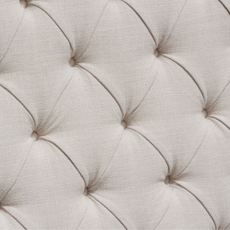 Revêtement de lit capitonné en velours Zoa Bed W, Sable du désert, Grand