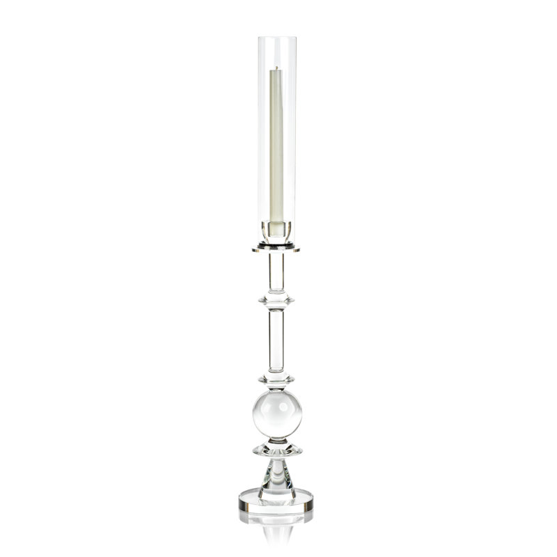 Bougeoir de table en cristal Vadim, H 29 po x l 4,75 po x P 4,75 po