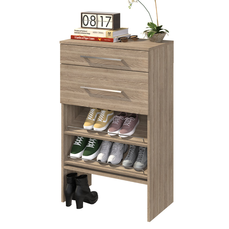 Unité de base avec tiroirs et tablettes à chaussures Suiteymphony, Brun