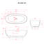 Baignoire de trempage autoportante 63 po. X 29,5 po. Blanc brillant-117327844-119749314