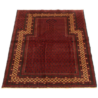 Tapis rouge foncé Lynnisha 3 pi 2 po x 4 pi 11 po