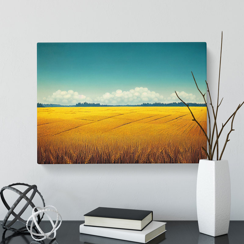 Stupendous Wheat Field - Wrapped Canvas, 40cm H x 60cm W x 3cm D