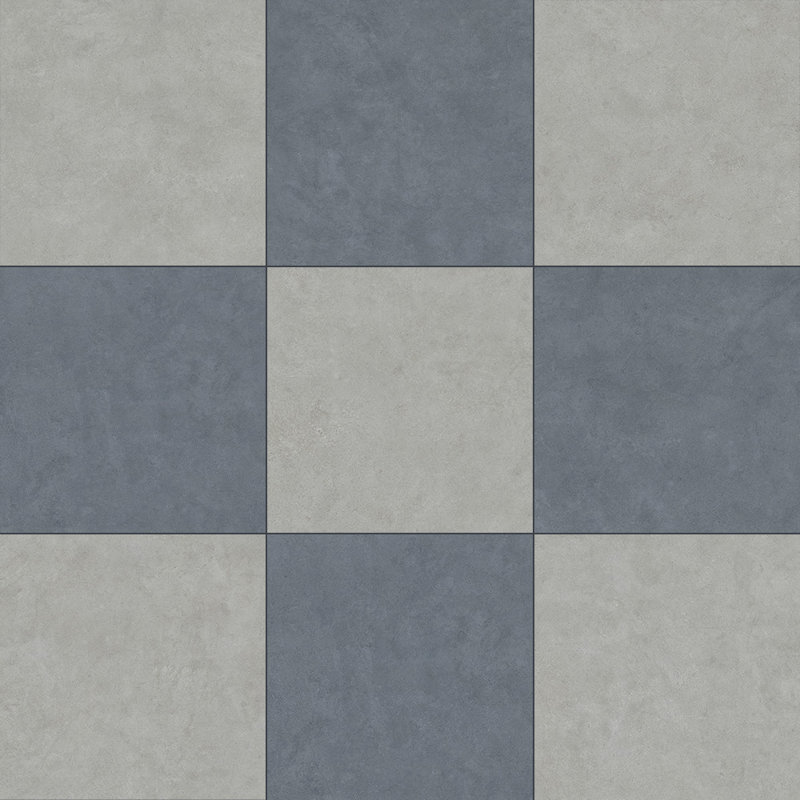Lithos 12X12 Checkerboard Sage And Cobalto, Sage/Cobalto
