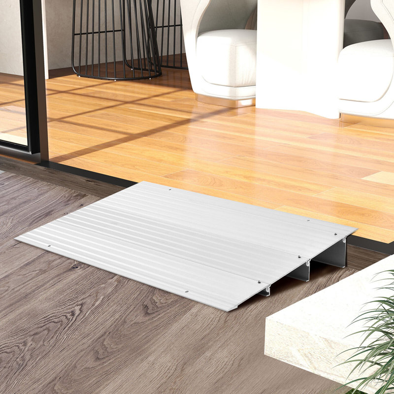 Rampe de seuil en métal Gymax, H 3 po x l 34 po x L 16,5 po