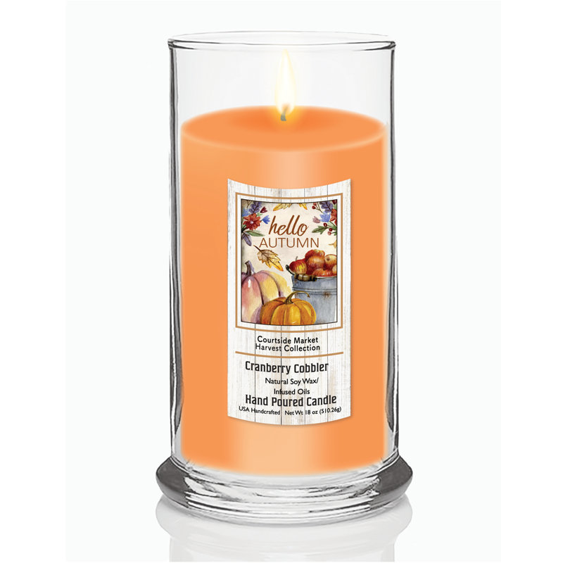 Bonjour Autumn II 18 oz Status Candle Glass