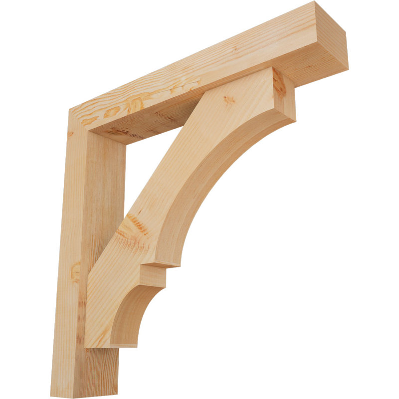 Support de bloc Balboa avec entretoise décalée, 30 x 30, Sapin Douglas de l 5 1/2 po (lisse)