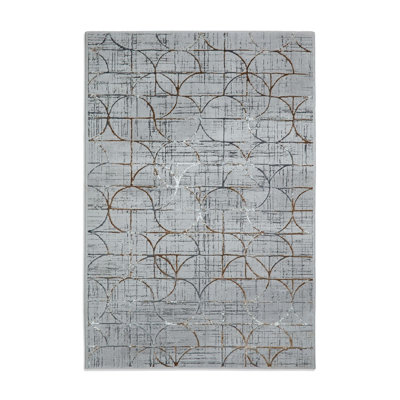 Creation area rug Machine Woven Rectangle Grey