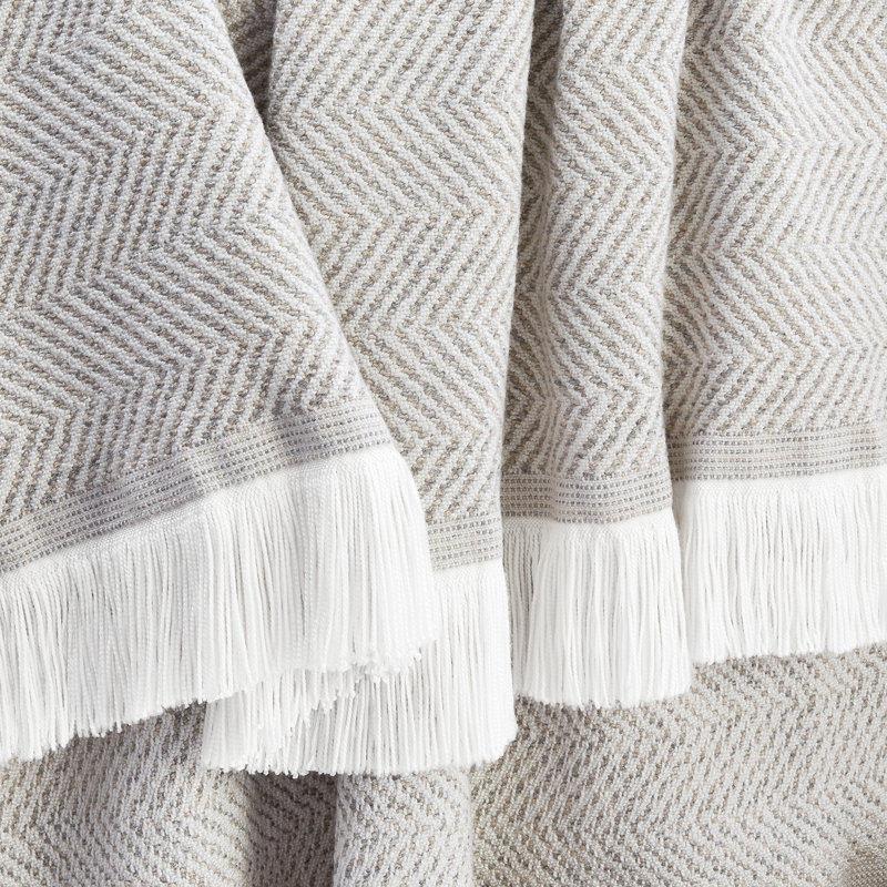 Sunbrella Eakins Throw Blanket, Cloud