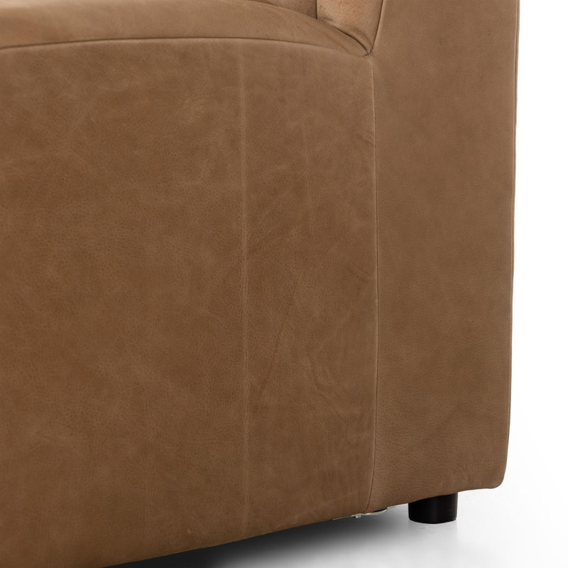 Augustine Upholstered Dining Bench, 31.5" H x 49" W x 28" D, Palermo Drift Genuine Leather