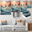 Décoration murale sarcelle Kinetic Waves II - Vagues côtières-902479650