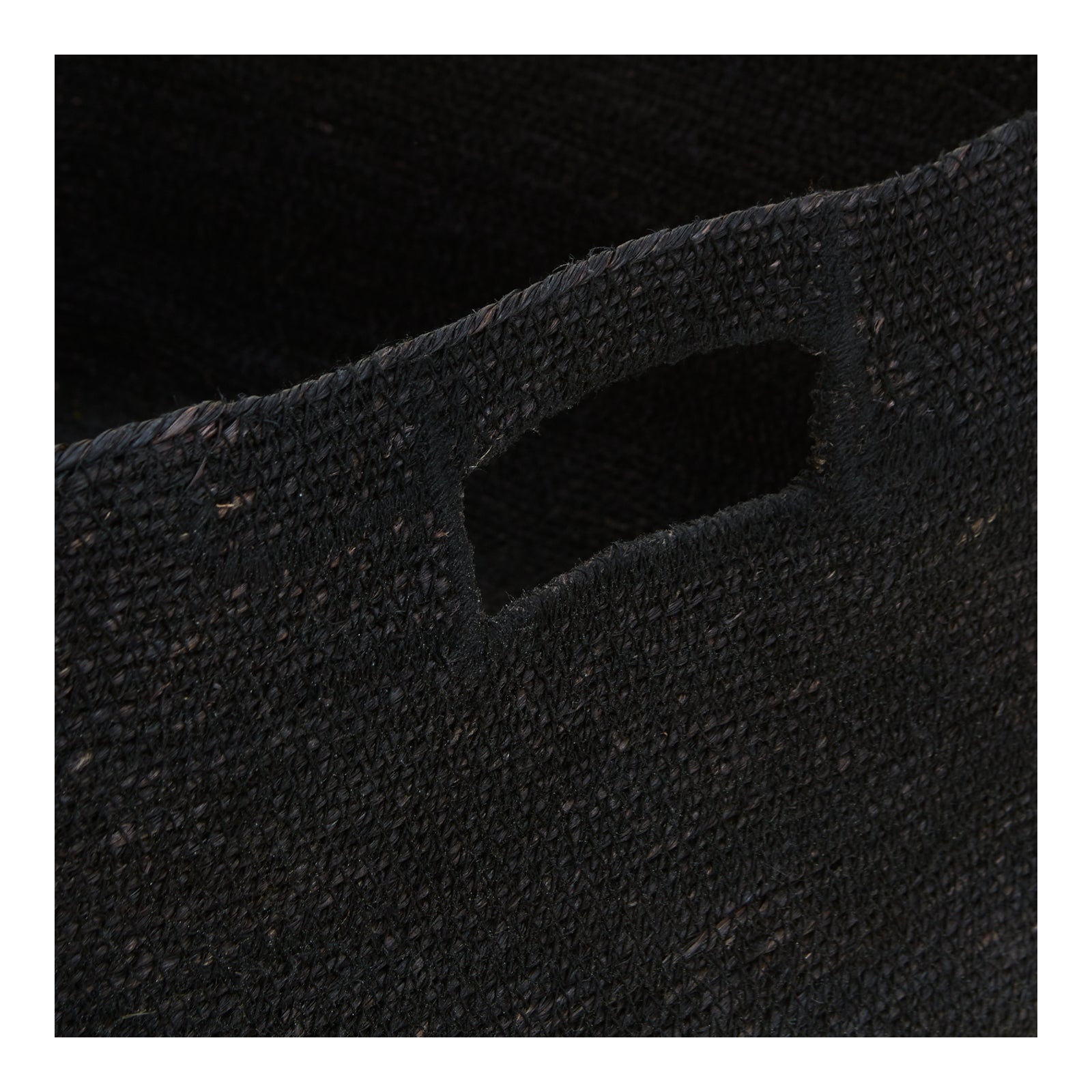 Essential Laundry Basket with Handles, Black, 12" H x 13" W x 13" D