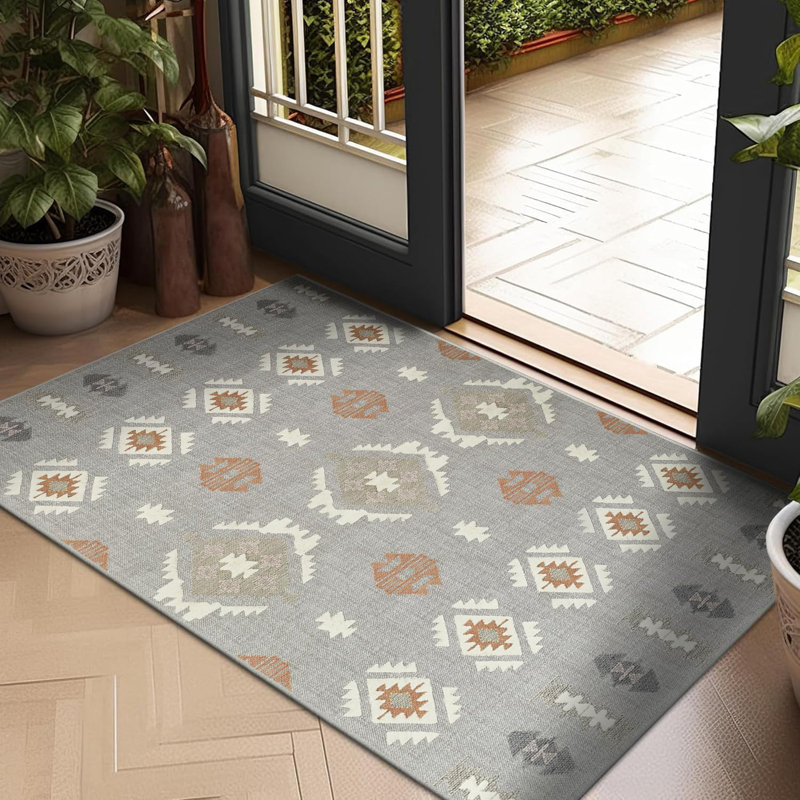 Oriental Machine Tufted Shag Area Rug, Rectangle 40 x 60 cm