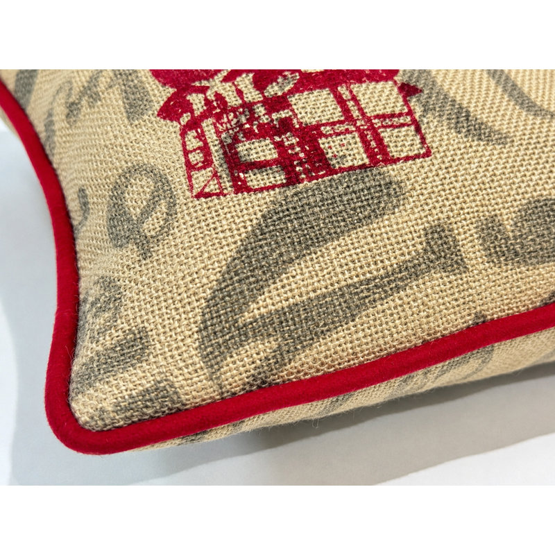Saint Nick Cotton Reversible Throw Pillow