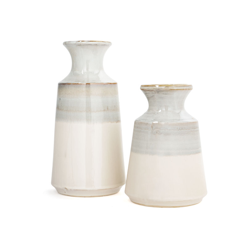 Handmade Ceramic / Porcelain Table Vase, 9" H x 6" W x 6" D