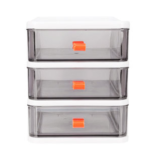 MR.DIY Plastic Compartment 2-Drawers Cosmetic Storage Box Set (32cm x  17.5cm)