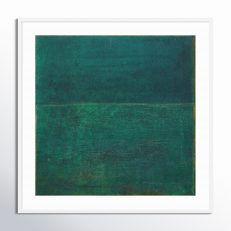 Green Zen I by Jodi Fuchs, White Framed Paper, 41.12" H x 41.12" W x 0.88" D