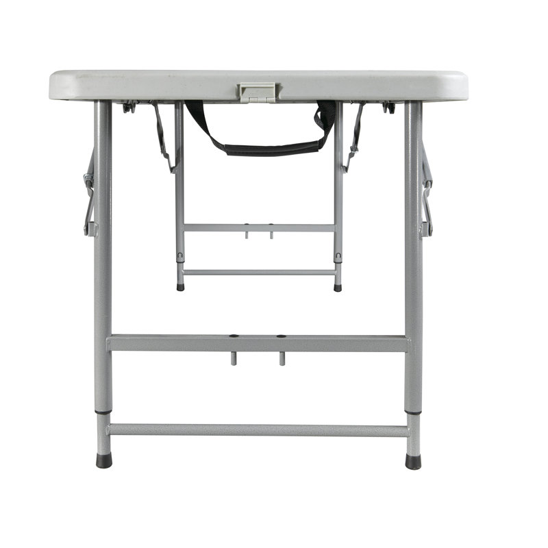 Light Gray Adjustable Height Foldable Resin Console Table