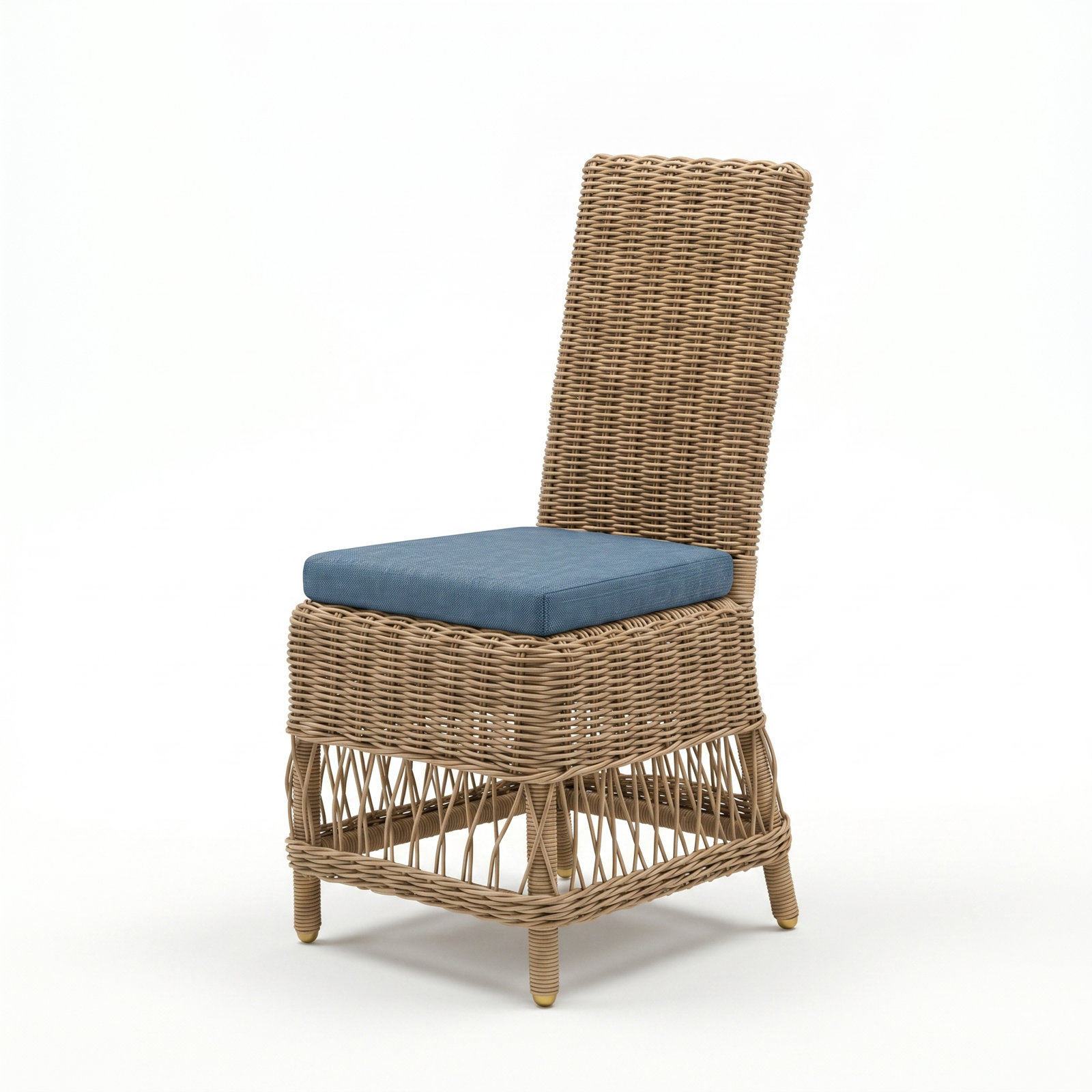 Margot Pebble Outdoor Patio Dining Chairs, Brown, Canvas Denim